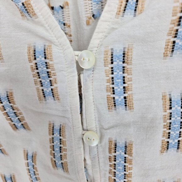 Pure jill J Jill womens size medium beige native embroidered boho button blouse - Picture 8 of 10